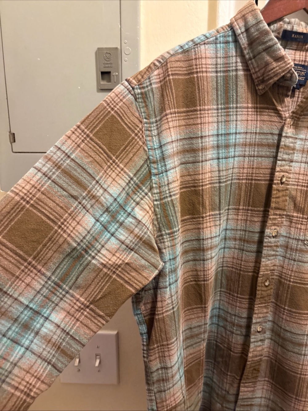 Men's Pendleton Plaid Flannel Button-Up Shirt size XL - Picture 5 of 10